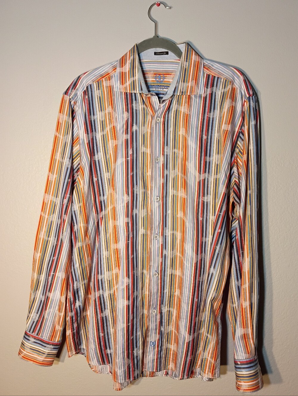 Bugatchi Men's Multicolor Vertical Stripe Button-Down Shirt